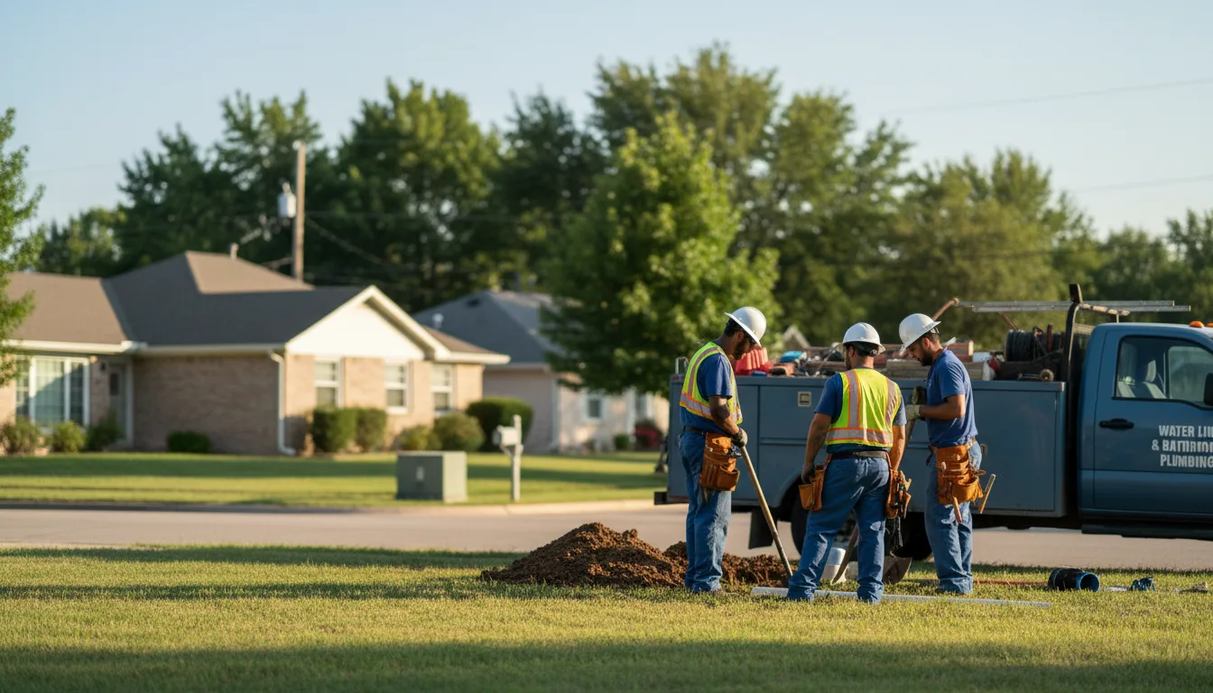 Residential water line and bathroom plumbing service in Mount Orab, OH
